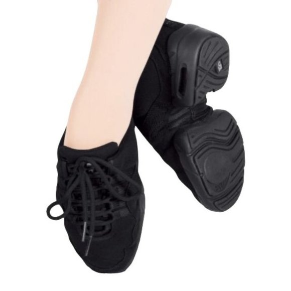 Bloch Shoes Bloch Criss Cross Black Dance Sneakers Mesh Bloch 1 W 1 Split Sole Hip Hop